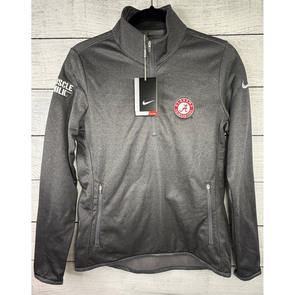 Nike Golf Alabama Crimson Tide Therma-FIT 1/2 Zip Pullover Gray Womens